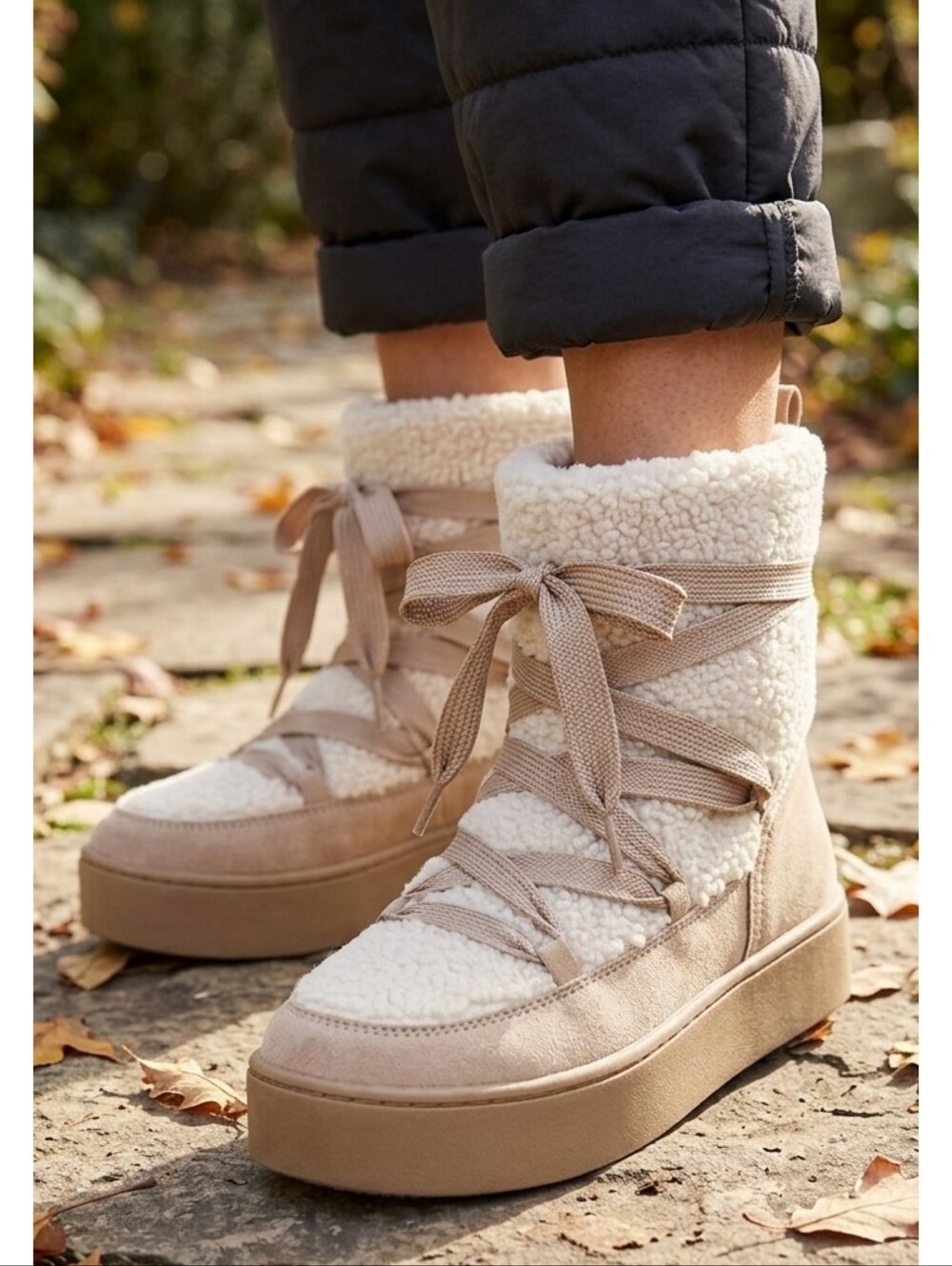 Universal Thread Birgette Winter Boots Taupe Size 6